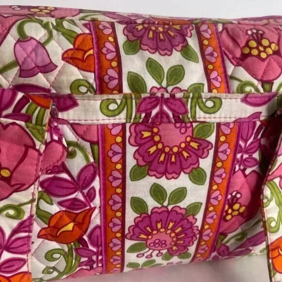 Vera Bradley Pink Paisley Bowler Bag - Picture 3 of 10